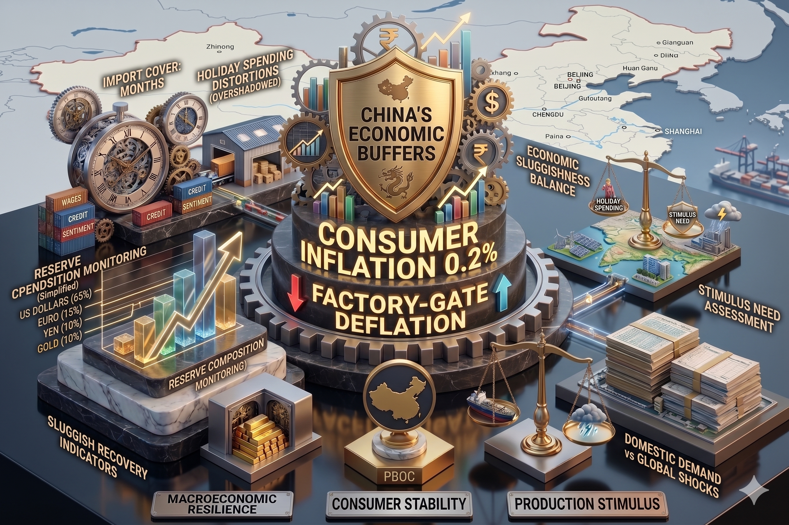 China’s Inflation Misses Estimates as Factory-Gate Deflation Grips Economy