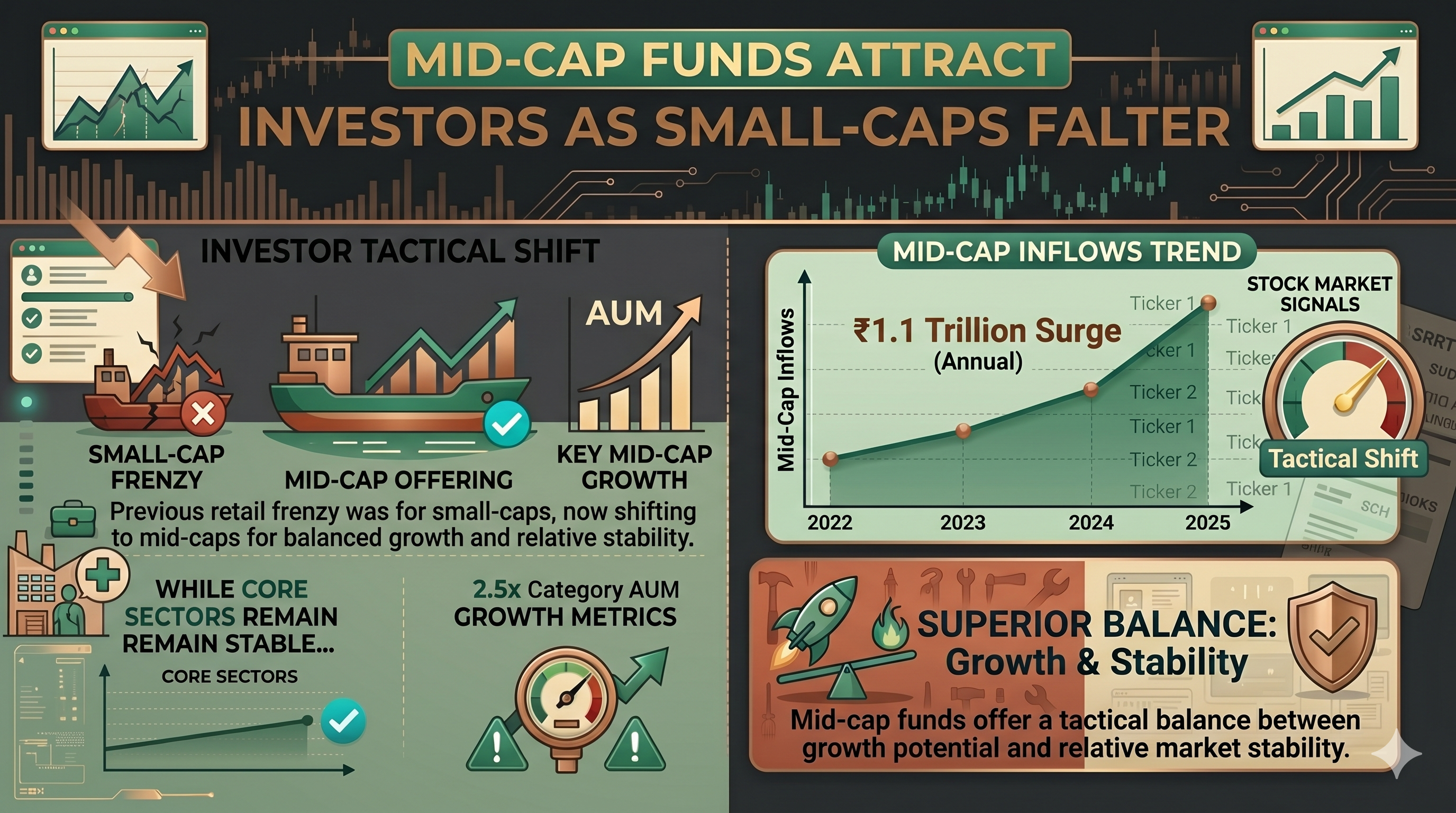 Mid-cap funds attract investors as small-caps falter