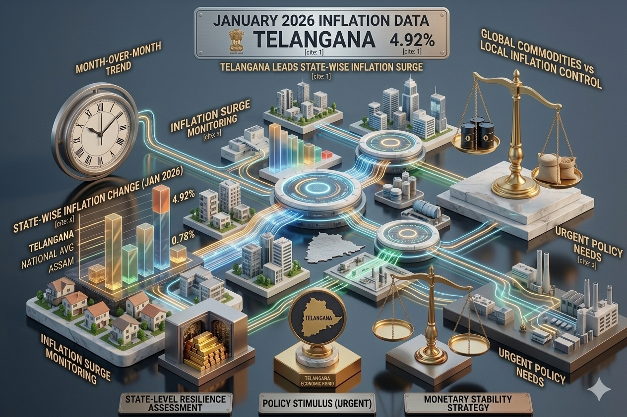 Telangana Leads State-Wise Inflation Surge in January 2026
