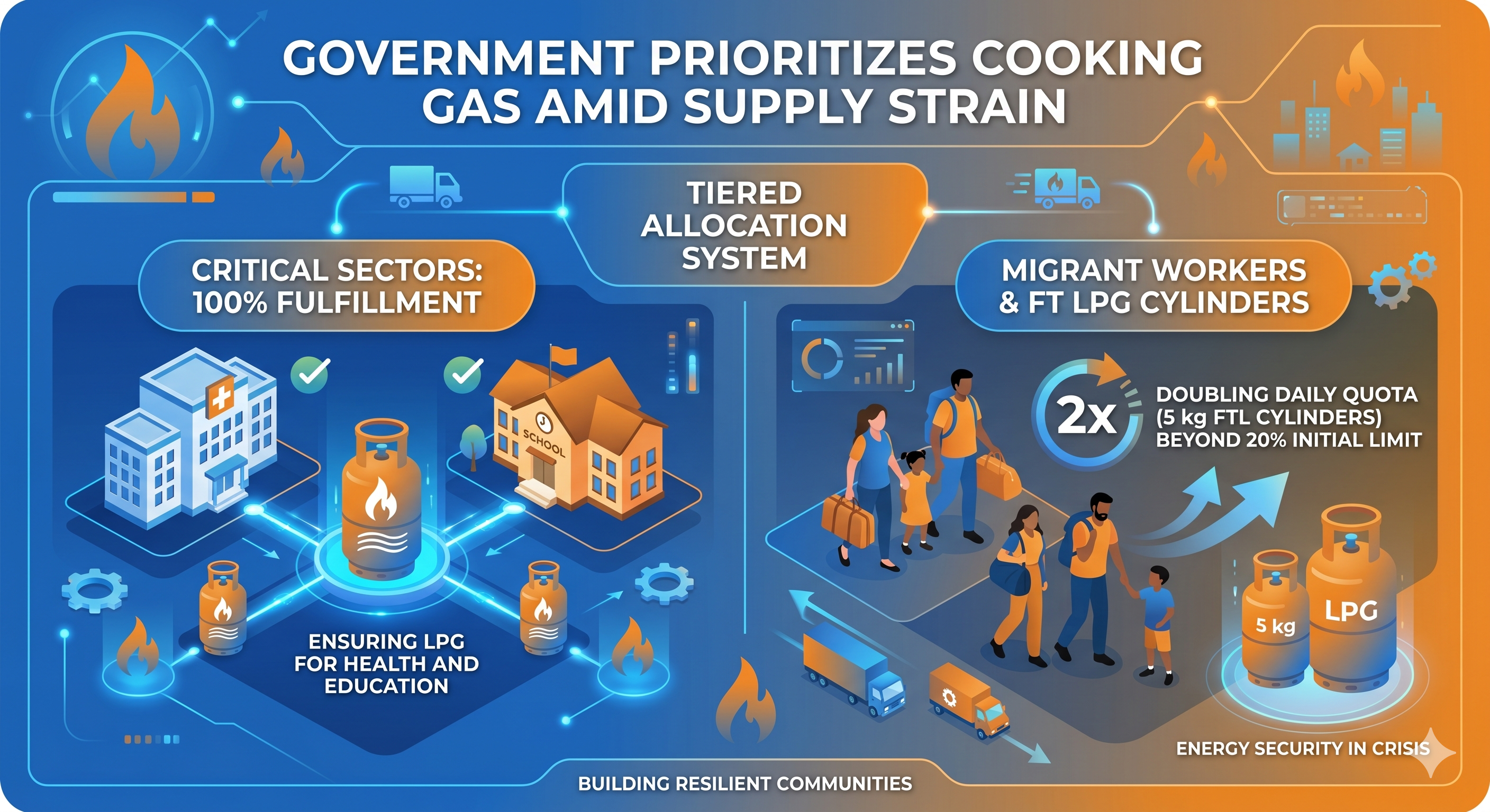 Government Prioritizes Cooking Gas for Migrant Workers and Essential Sectors Amid Supply Strain