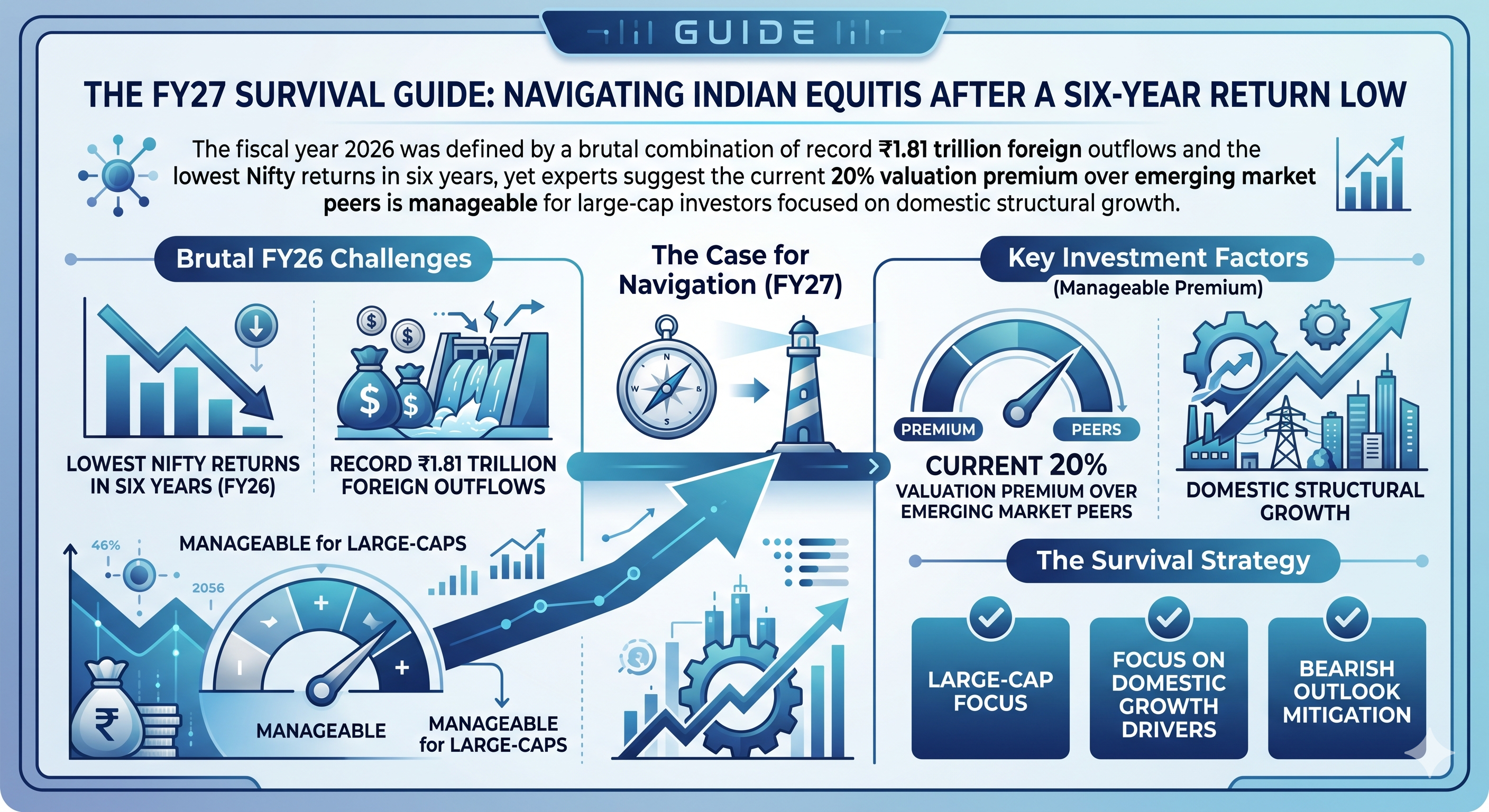 The FY27 Survival Guide: Navigating Indian Equities After a Six-Year Return Low