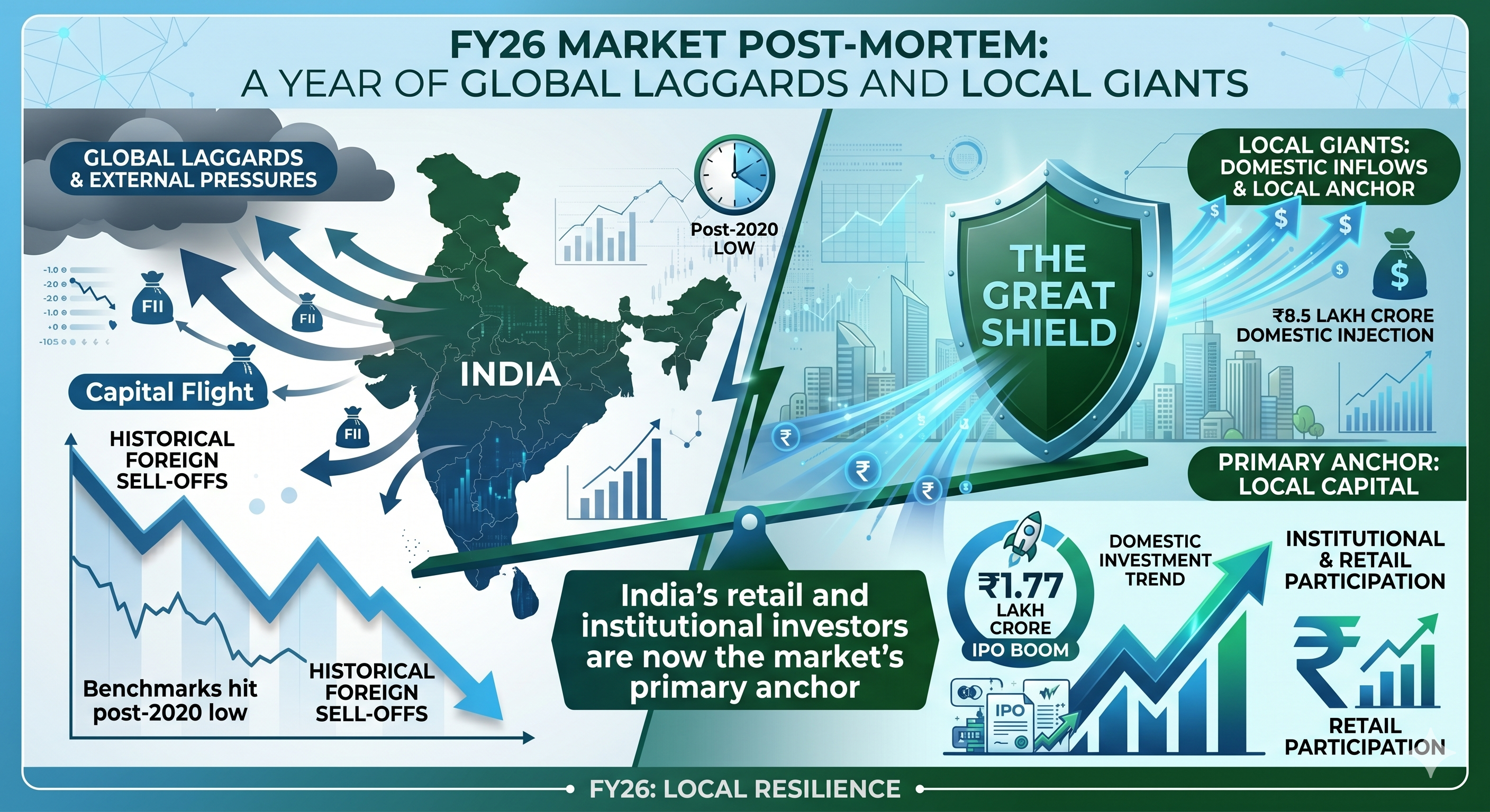 FY26 Market Post-Mortem: A Year of Global Laggards and Local Giants
