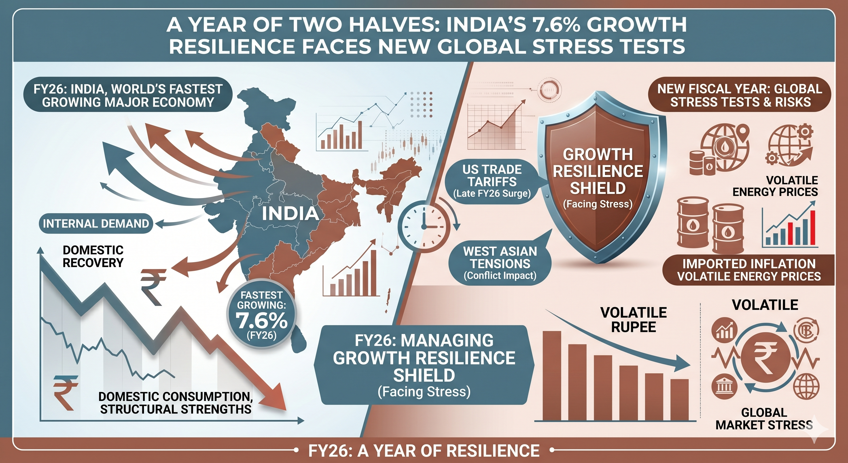 A Year of Two Halves: India’s 7.6% Growth Resilience Faces New Global Stress Tests